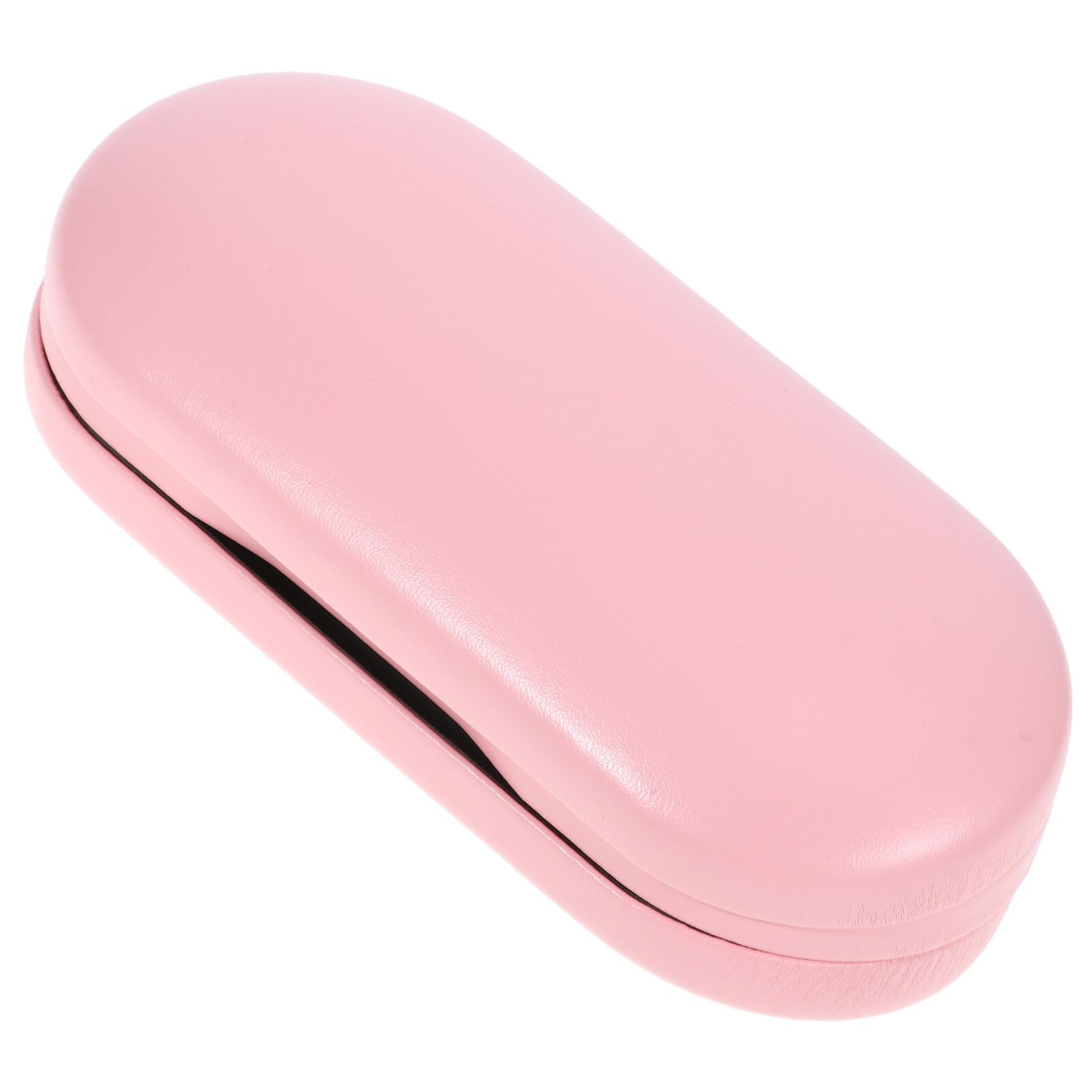 Gatuida Estuche Portátil para Gafas y Lentes de Contacto Diseño Dos Uno Práctico y Compacto para Viaje con Cierre Hermético y Espejo Integrado Colores Rosa y Negro
