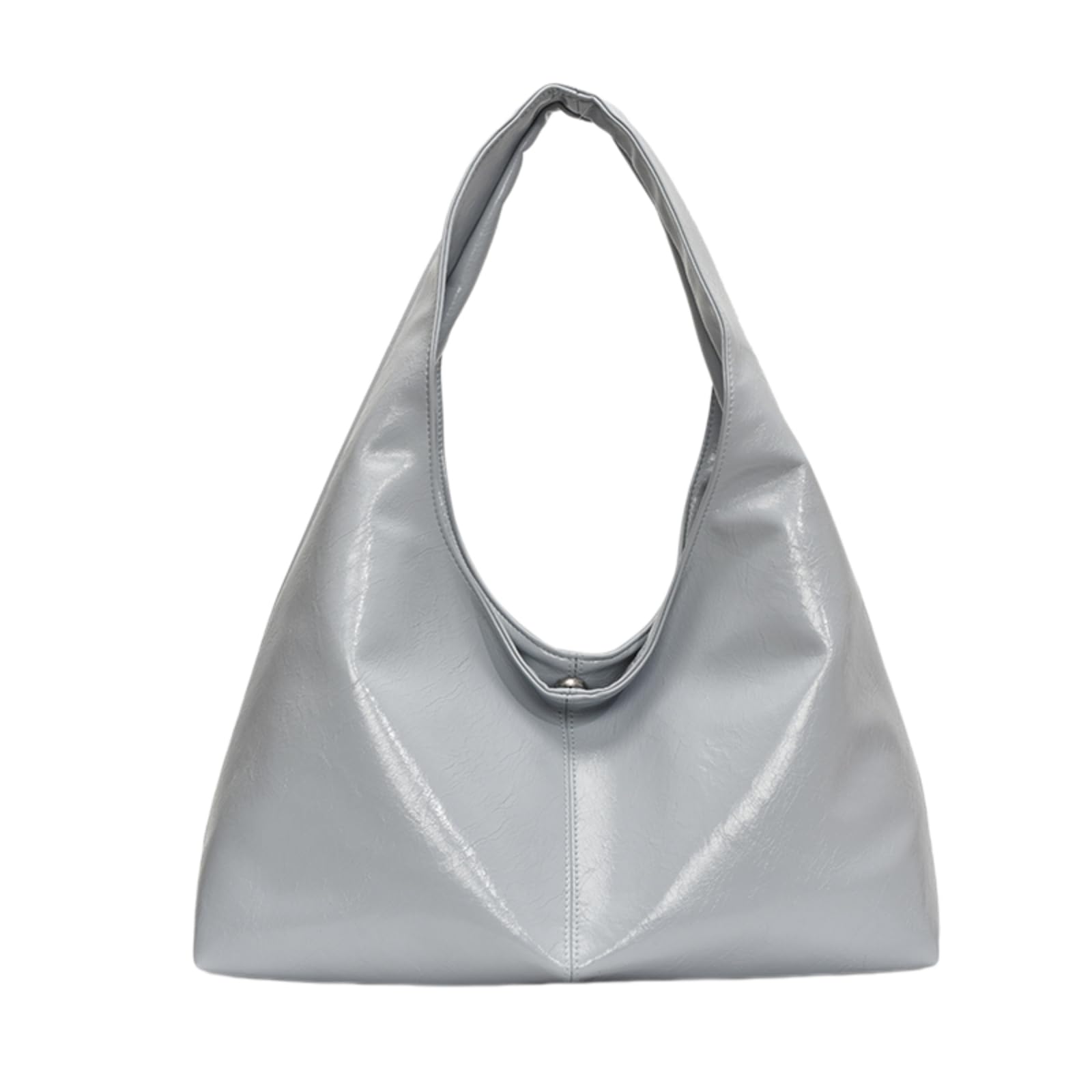 Borsa A Tracolla Spalla con Chiusura Snap, Morbida Cintura Singola-green-45cmx26cmx12cm