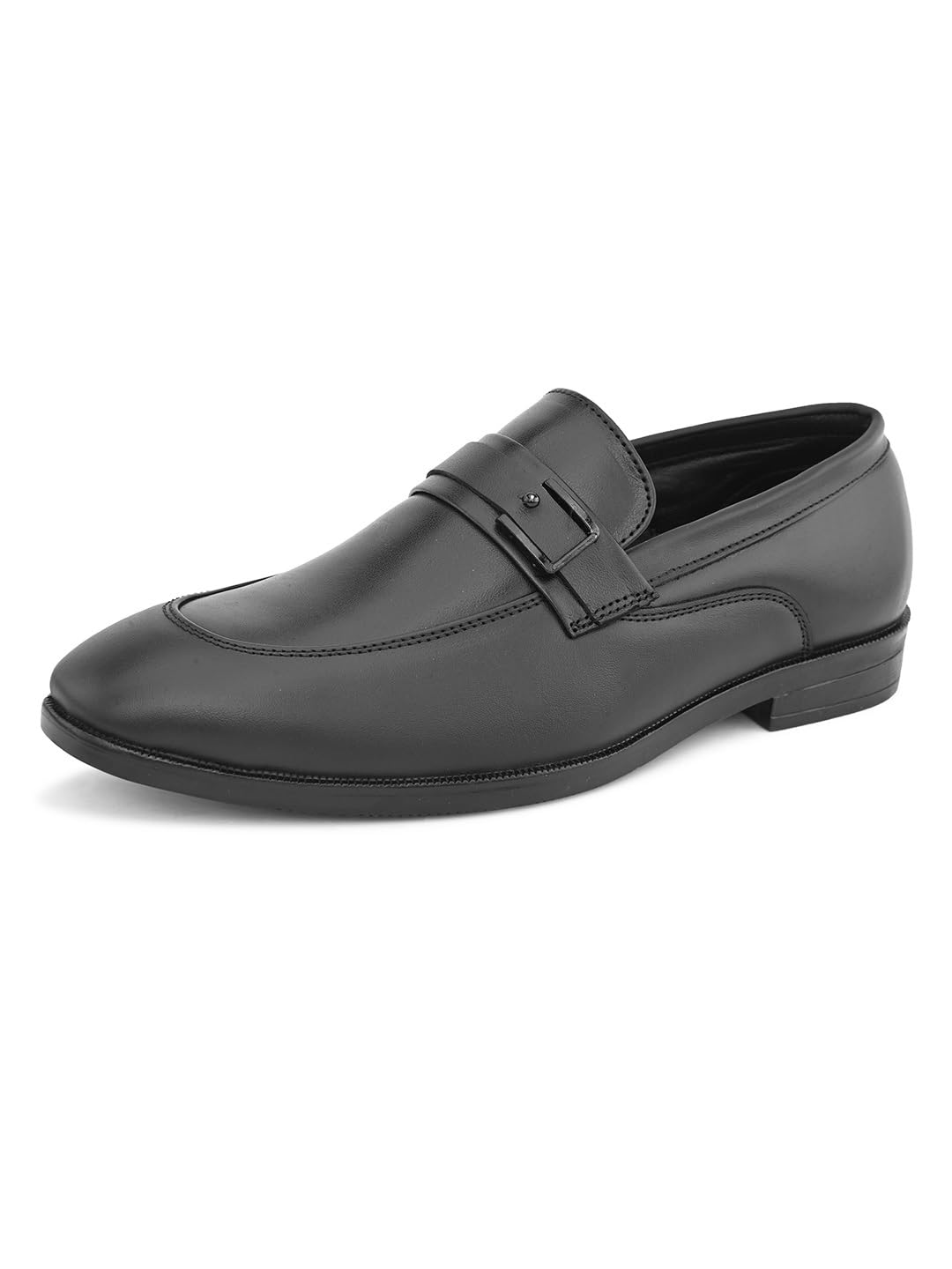FENTACIA Black Real Leather Formal Shoes for Men Without Lace - 6 UK (B09THDX3VH) Amazon Price History, Amazon Price Tracker