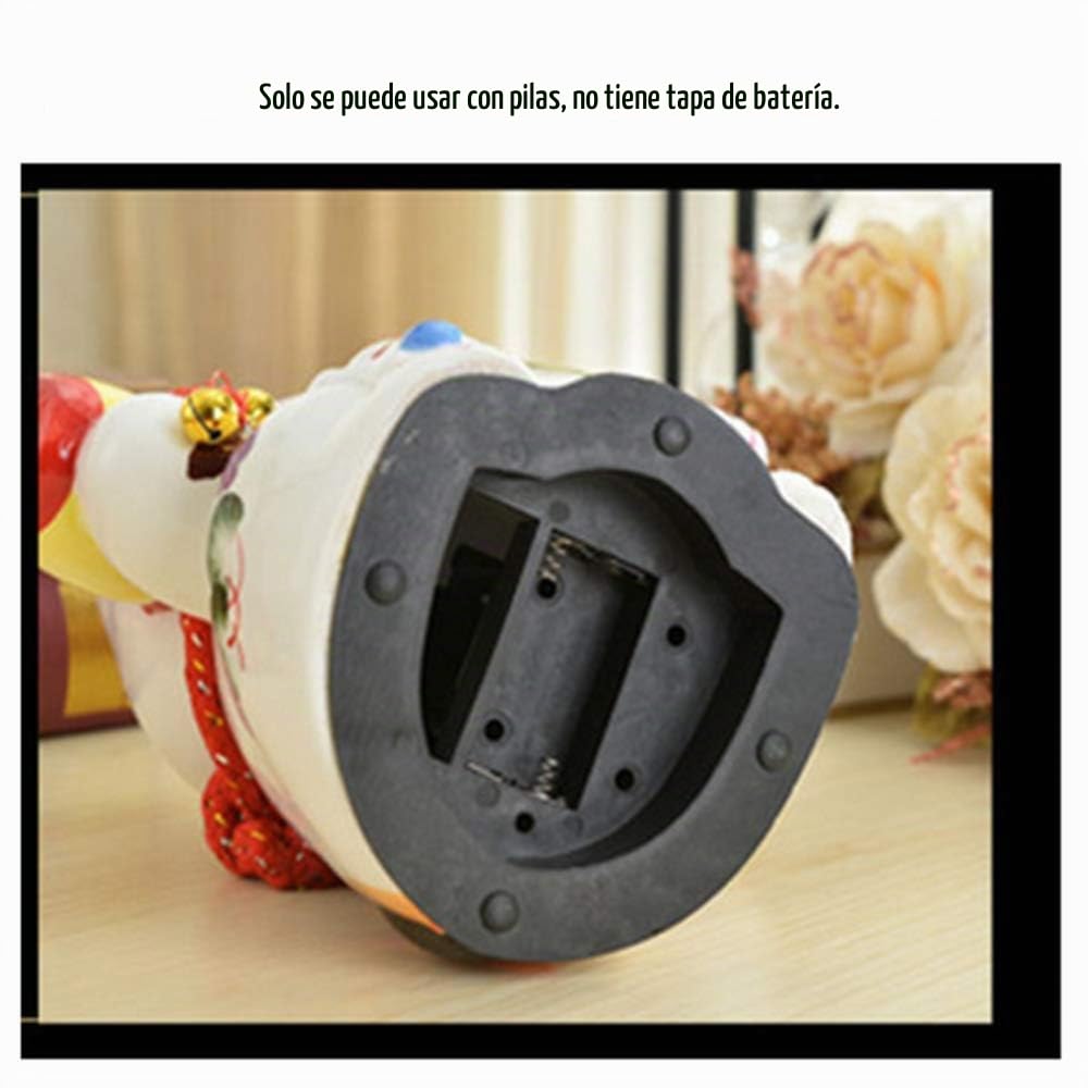 Gato de la Suerte de la Fortuna con Brazo agitador de Oro Chino Feng Shui Deoration Lucky Cat para Tiendas, restaurantes, Sala de Estar 25cm