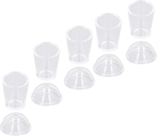 Miniatura 2 de Taza para casa de muñecas, 5 tazas para casa de muñecas, escala 112, material plástico transparente, decorativo, lindo, mini tazas de café con tapas