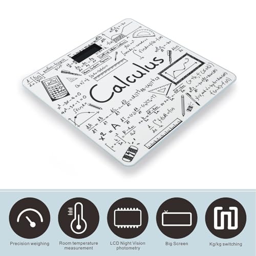 Báscula digital de baño con vidrio templado y pantalla LCD miniatura 3
