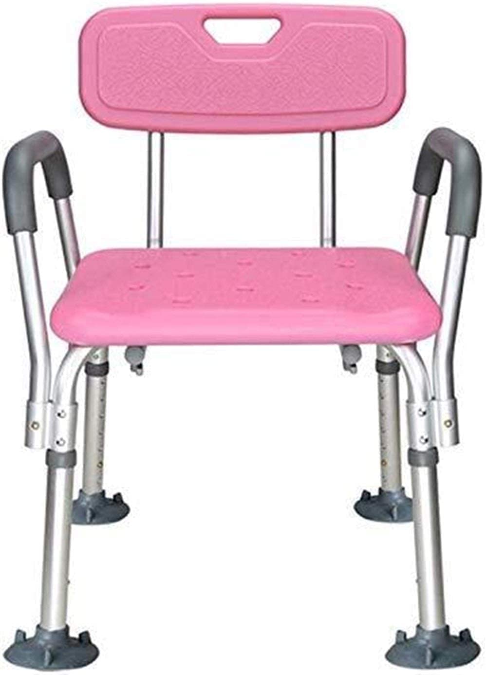 Tabouret de douche handicapé avec dossier réglable et piétement stable
