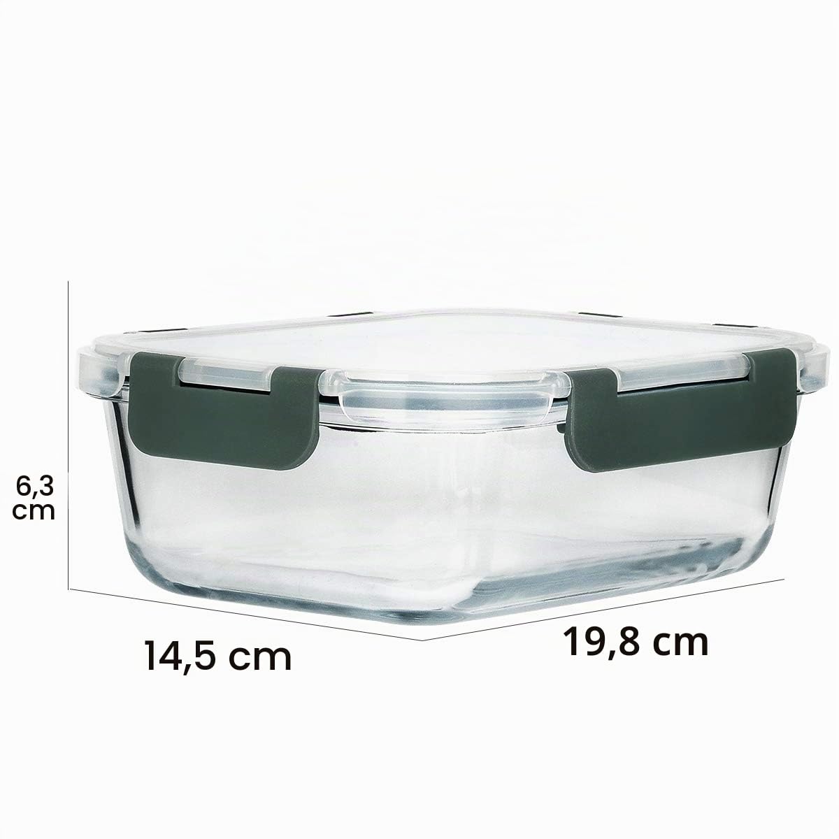 M MCIRCO Juego de 8 tarros de cristal de 860 ml para conservar alimentos, aptos para lavavajillas, microondas y congelador - A prueba de fugas