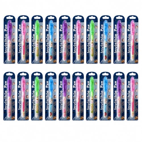 Image of MONKEYTAIL Birthday Return Gift for Kids, 20 Pcs Magic Invisible Ink Pens with UV Light | Secret Message Pens for Boys & Girls | Magic Theme Party Favors & Goodie Bag Fillers