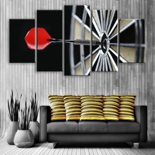 Deco murale salon jeu de fléchettes pour une ambiance de salle de jeux conviviale