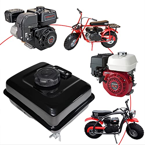 Image of JMCHstore 1 Gallon Gas Fuel Tank W / Fuel Gauge & Petcock for Predator 212 Hemi Engine, Coleman CT200U BT200X 196cc Mini bike, Baja warrior MB200, 200cc Go kart Parts, Honda GX160 GX200 Motor