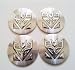 Decepticon Transformers Silver 3D Wheel Center Decal Emblems (4 pcs)