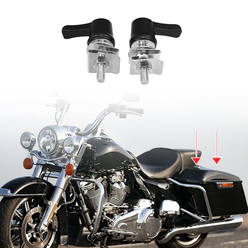 X AUTOHAUX Kit de Montaje para Alforjas, Tornillo de Seguridad Anti-Robo para Harley Road King Electra Glide Street Glide OE Número 90201540 Negro miniatura 3