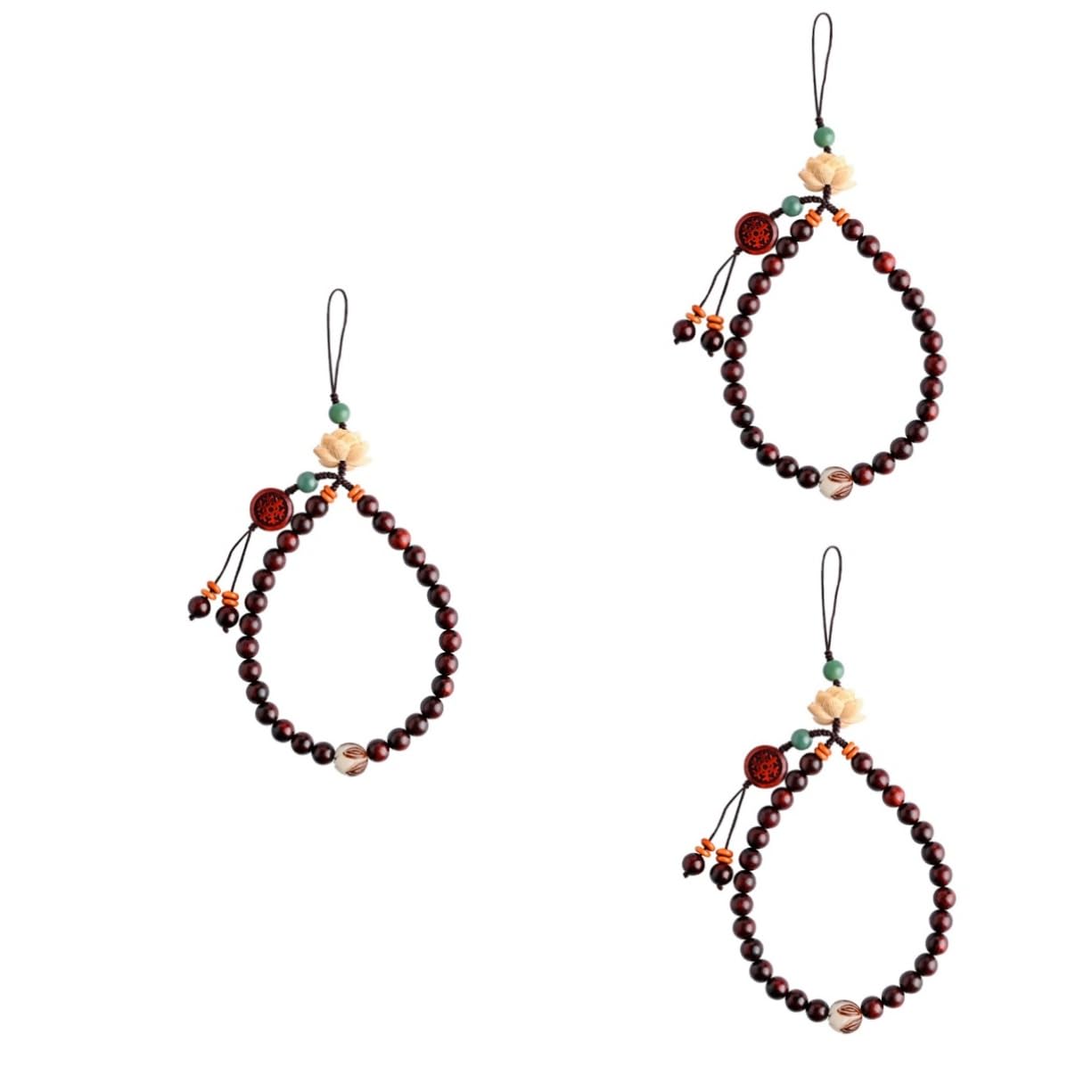 OSALADI 3stücke Vintage Holzperlen Handy Lanyard Für Outdoor Handgelenkschlaufe Für Smartphone Einfach An Handy Oder Hülle Zu Befestigen Für Reisen Schule Und Freizeit