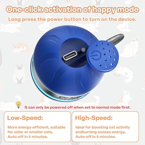 Jouet automatique pour chat intelligent rechargeable Type-C avec queue amovible - 8