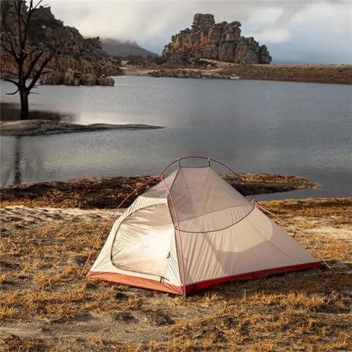 Carpa para camping para 1 persona en nylon gris miniatura 2