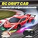 QUN XING Remote Control Car 1:24 Officially Licensed Lambo veneno RC Drift Car with LED Lights 2.4GHz 4WD 15KM/H Fast Speed Control Rechargeable Battery 800mah Birthday for Kids Boys 8-12，red