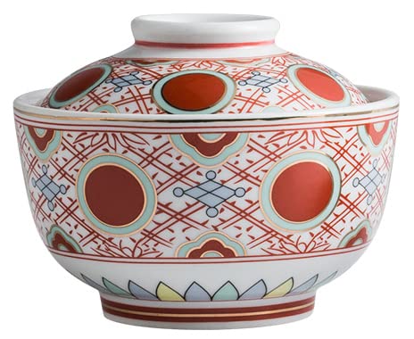 お椀 、汁椀、 味噌、雑煮椀、 吸物椀 蓋付き 和食器 吸い椀 手描きのパターン 陶器(B)