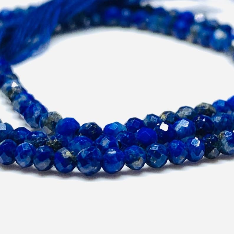 Perles lapis-lazuli naturel 2.5mm pour réussir vos bijoux fins faits main