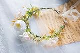 vaiyiyav Bohemian headband, artificial floral garland, bridal wedding headdress, flower girl flower
