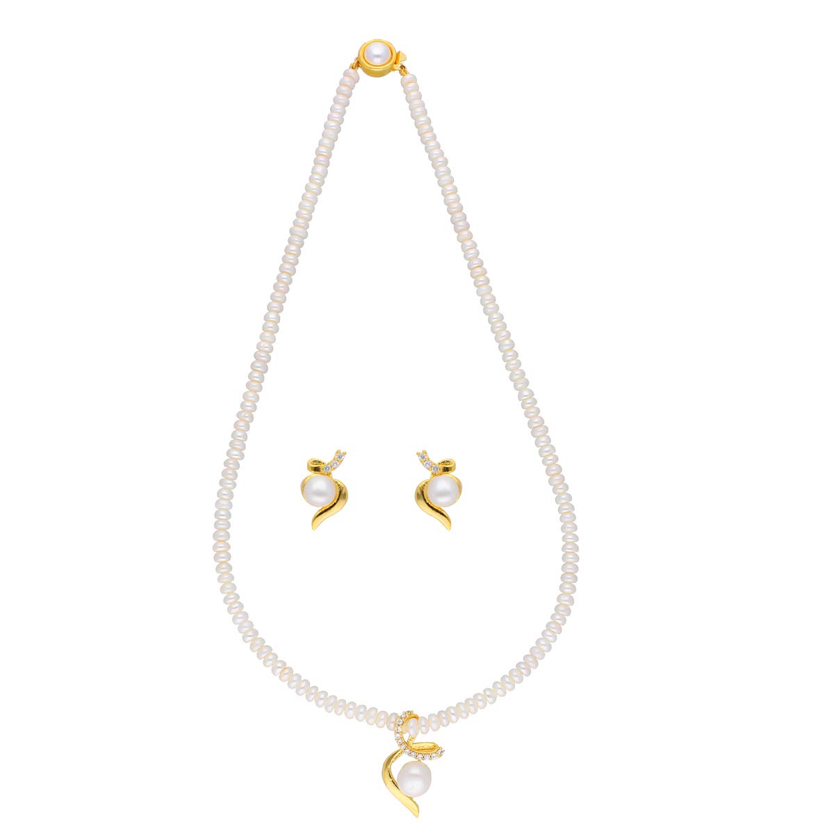 Sri Jagdamba Pearls Dealer Freshwater White Pearl Pendant Necklace set | Necklace to Gift Women & Girls| With Certificate of Authenticity (B00FLNXKLM) Amazon Price History, Amazon Price Tracker