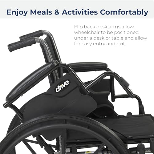 Drive Medical K318DDA-SF Cruiser Iii Light Weight Wheelchair With Flip Back Removable Arms, Desk Arms, Swing Away Footrests thumb #4