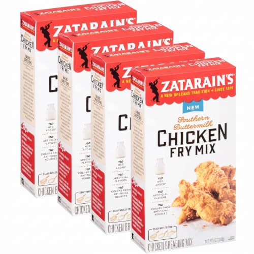 Zatarain's Southern Buttermilk Chicken Fry Mix, 9 oz (Pack of 4)