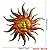 Metal Sun Wall Art Decor-17.3 inches Rustic Retro Metal Sun Hanging Decoration for Indoor Outdoor,Gift for Mom Dad Friends(Gold)