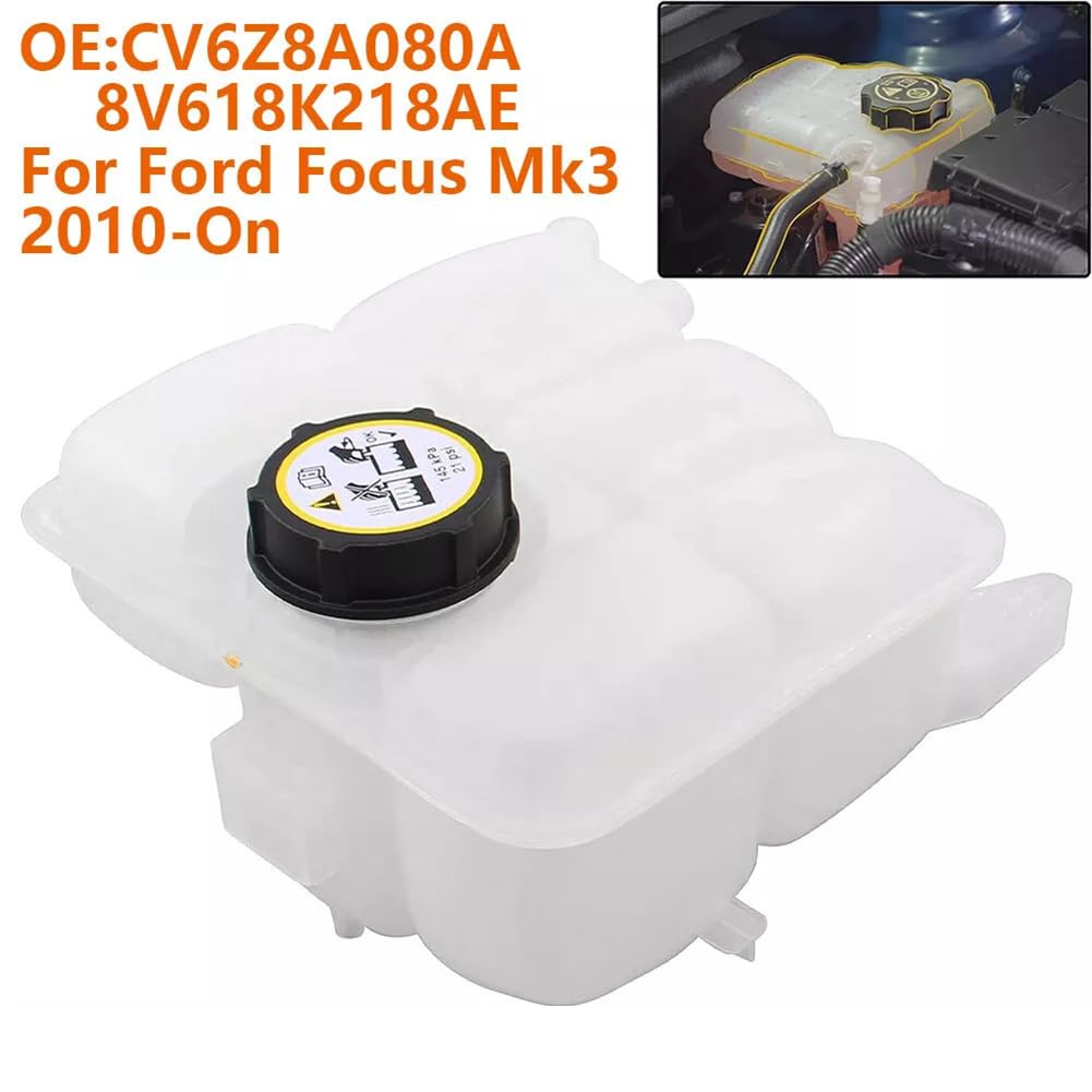 Ersatz-Kühlmittelbehälter für Ford Focus (2012 2018) mit Kappe, einfache Installation, kompatible Teile