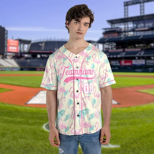 Camiseta personalizada de béisbol tropical de verano para hombres - Uniforme de equipo de béisbol con nombre, número y logo miniatura 2