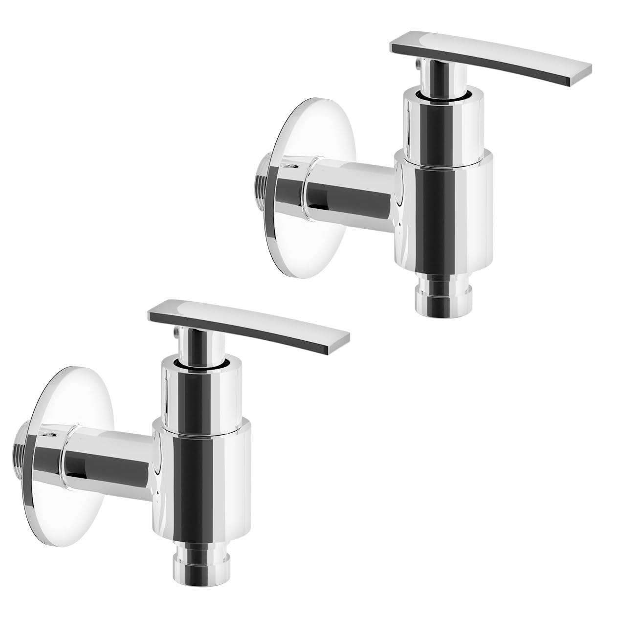 Pixaflo Brass Washing Machine Bib Tap with Wall Flange | Chrome | Combo Pack of 2 (Moonstone)-image-49