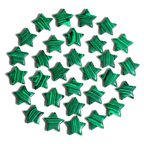 XIANNVXI 20 Stück Malachit Sterne Heilkristalle Set