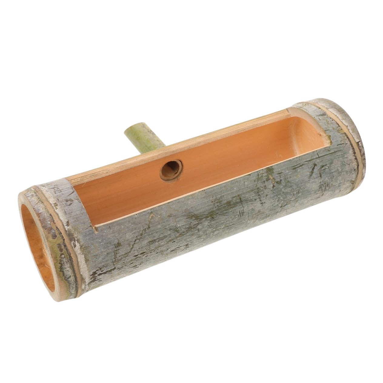 Fontaine en bambou naturelle artisanale pour aquarium et deco de jardin