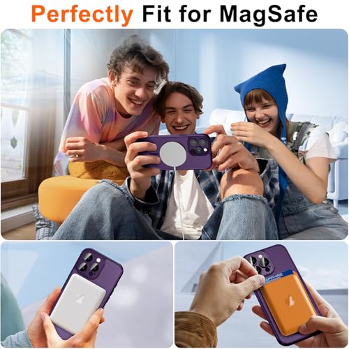 Image of for iPhone 16 Pro Case with Privacy Screen Protector, Purple