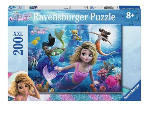 Ravensburger - Mermaid Magic, Puzzle Bambini 8+ Anni, 200 Pezzi Formato XXL