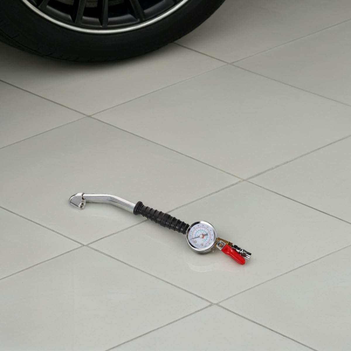 Happyyami Manómetro de Presión para Neumáticos Boquilla Codo y Adaptador, 2 Piezas para Inflar Ruedas de Camión, Coche y Rv Control Preciso de Presión en Talleres y Garajes