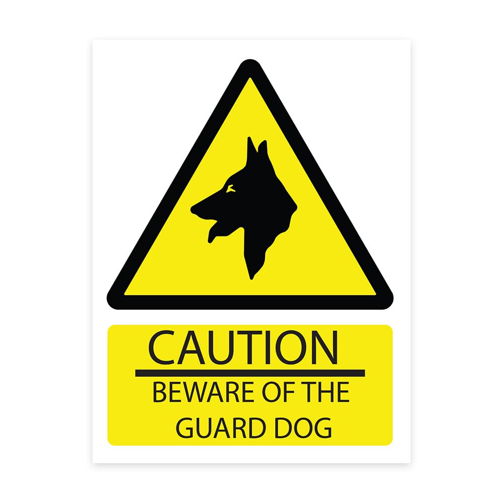RDLCAR Segnaletica con scritta Beware of the Dog, avviso di avvertimento per cancello esterno, segnaletica per