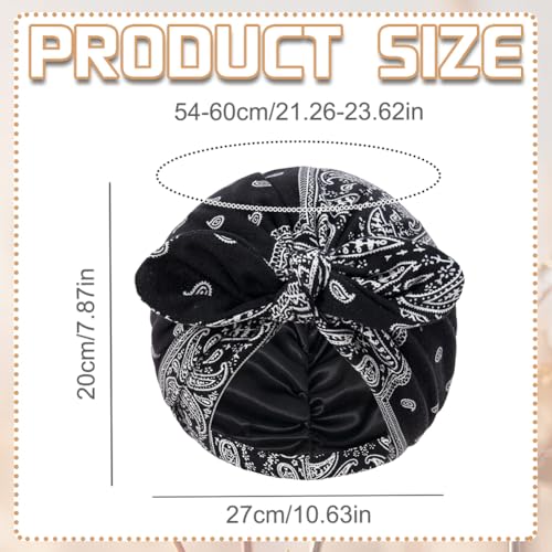 4 Piezas Gorros Satinados para Mujer con Lazo Preanudado miniatura 2