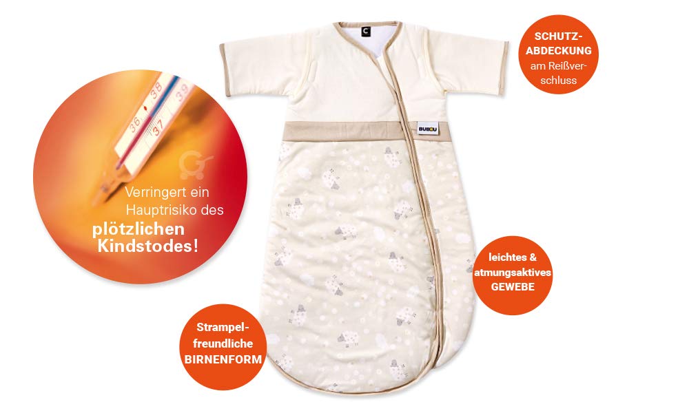Gesslein 763108 Bubou Schlafsack mit Beinen Sommer :  Temperaturregulierender Sommerschlafsack, Jersey Schlafsack, Kleinkinder  Gre 110 cm, grau/wei gestreift : Amazon.de: Baby