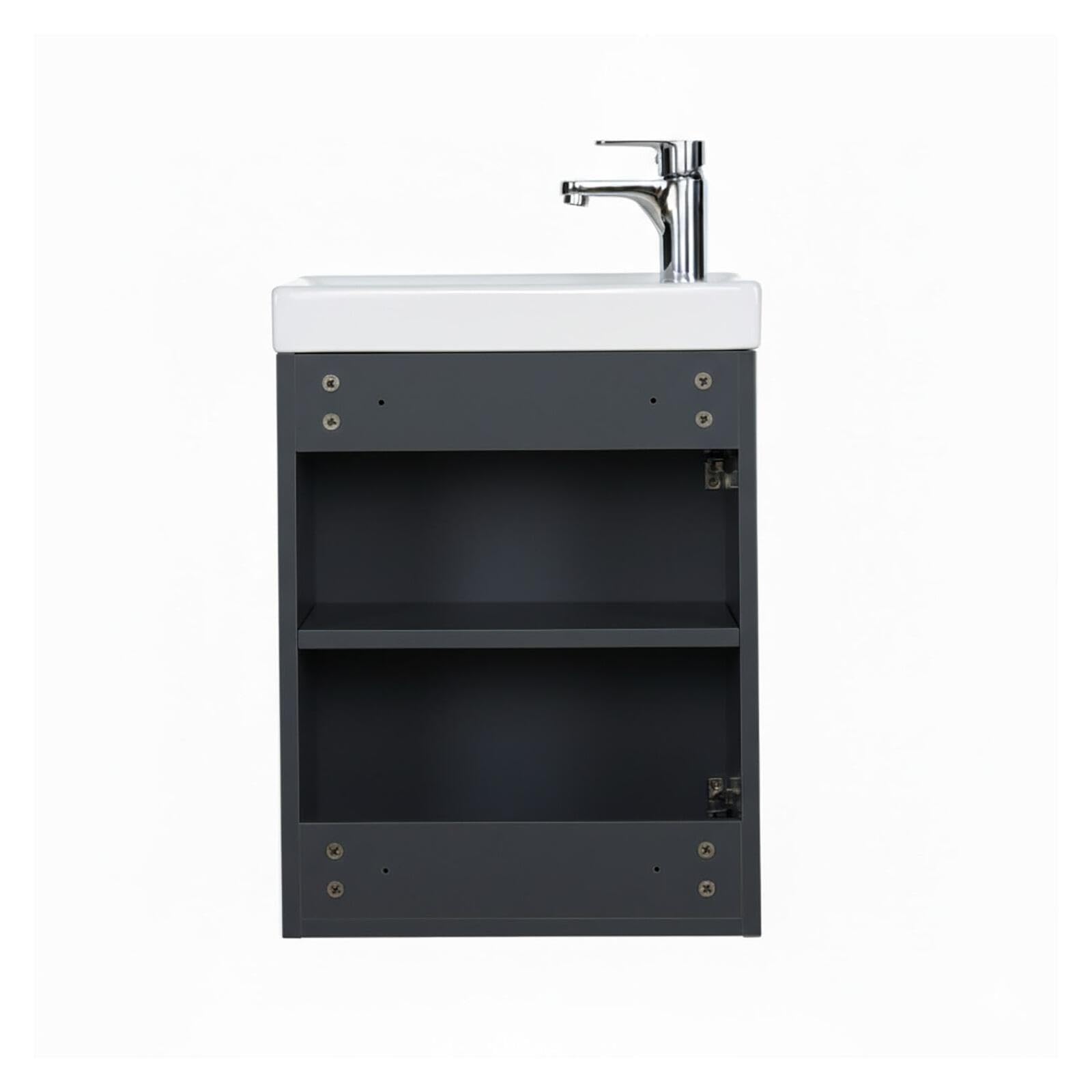 Mueble lavamanos L41 x H53 Gris Lisa