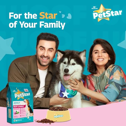 Image of Mankind PetStar Adult Dry Dog Food (High Protein) Meat & Wheat Flavor, 10kg (Pack of 2) | Improves Muscle & Strength, Supports Immunity, Protects Liver & Kidney