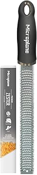 Microplane Premium Classic Series Zester 18/8, Black - Lemon Zester & Cheese Grater & Vegetable Grater - Citrus, Parmesan Cheese, Garlic, Ginger, Nutmeg, Chocolate - Stainless Steel Grater