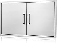 Vista 16 de Puerta de cocina al aire libre, 36" W21 H, puerta doble de barbacoa de acero inoxidable, isla o acceso a la cocina al aire libre