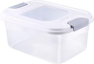 Rice Storage Container with Measuring Cup - Food Storage for Grains, Flour, and Dry Goods, Large pp Kitchen Bin for Pantry Organization