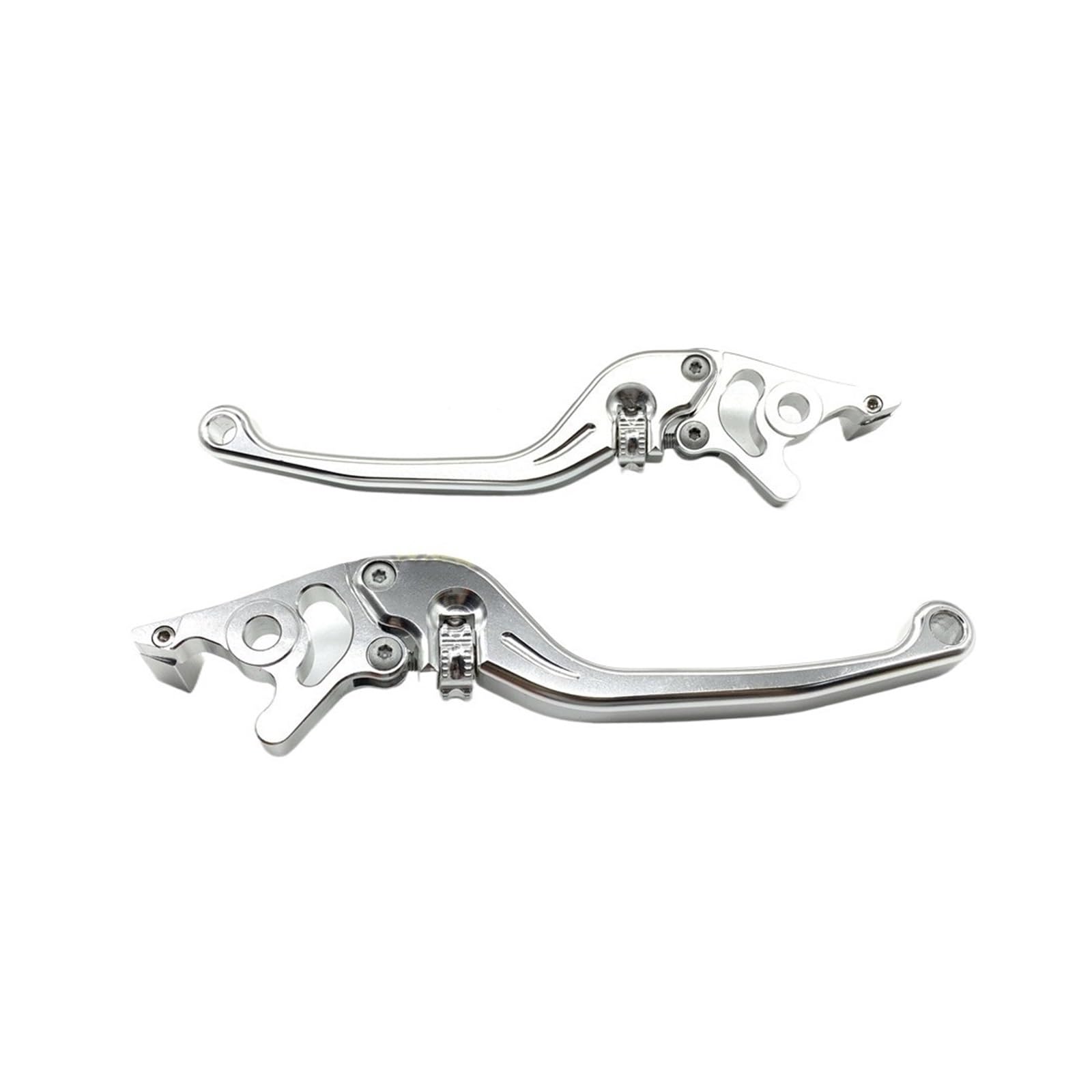 Ewsjg Silver Motorcycle Adjustable Brake Clutch Lever Handle Hydraulic Levers Universal For Hon&Da For Yam&Aha For Kawa&Saki Clutchs Brakes Handle Levers