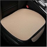OZFRVXUG 3 Pièces Respirant Coussin Voiture Siege pour VW Golf T-Ouran B8, Confortable Coussin Siège Voiture Antidérapant l'été, pour Tous Les modèles, Front*2-B/Beige