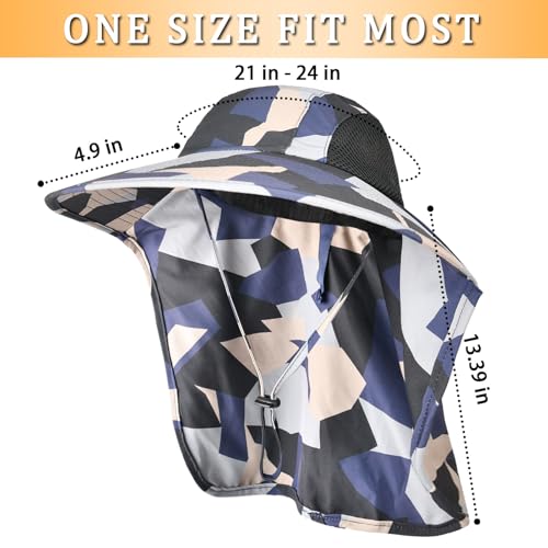Image of ZOORON Women's Ponytail Safari Sun Hat, UPF 50+ Wide Brim Outdoor Bucket Hat with Chin Drawstring Strap,Fishing Hat