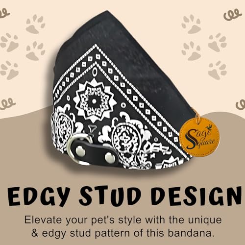 Image of Sage Square Stylish Dog Collar Scarf - Adjustable, Comfortable, Fashionable Accessory for Pets, Soft & Durable Fabric, Dog Breeds, Ideal for Daily Use, Special Occasions (Random)