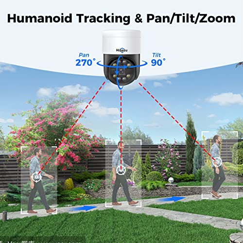 [3Tb Hdd+Human Tracking] Hiseeu 4K Poe Security Camera System,Cctv Camera Security System W/5Mp Home Security Cameras, Ptz 270°Pan 90°Tilt，2-Way Audio,Remote Access,Night Vision,Waterproof,7/24 Record #TOP1