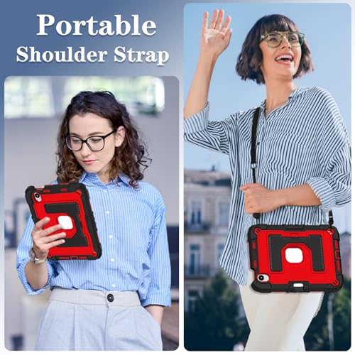 Protège-tablette iPad mini 6 antichoc rouge évitant les casses