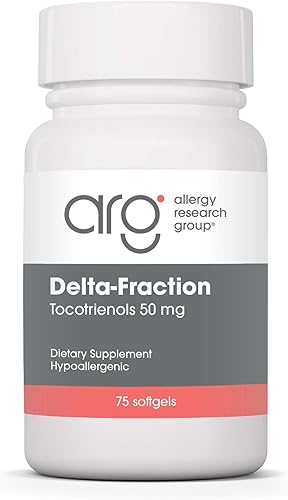 Allergy Research Group Delta-Fraction Tocotrienoles Suplemento - 50 mg de vitamina E, Annatto, Gamma, Tocotrienoles solamente, sin tocoferol,