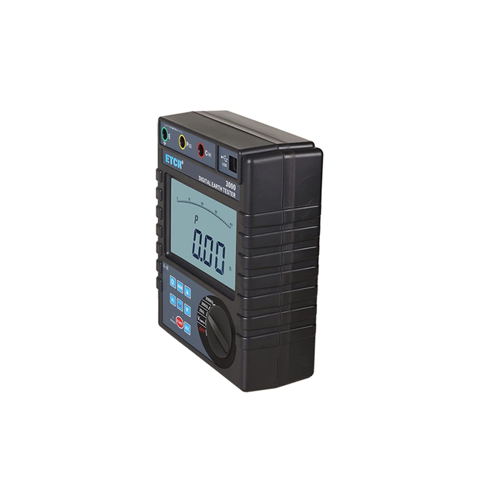 ETCR3000 Montage numérique Multimètre 0,01 ohm ~ 2000 ohm Tester électrique de discours de résistance de terre numérique de 2000 ohm