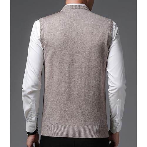JEShifangjiusu Men's Rhombus Textured Sweater Vest Lightweight V Neck Sleeveless Tank Top Slim Fit Pullover Singlet3