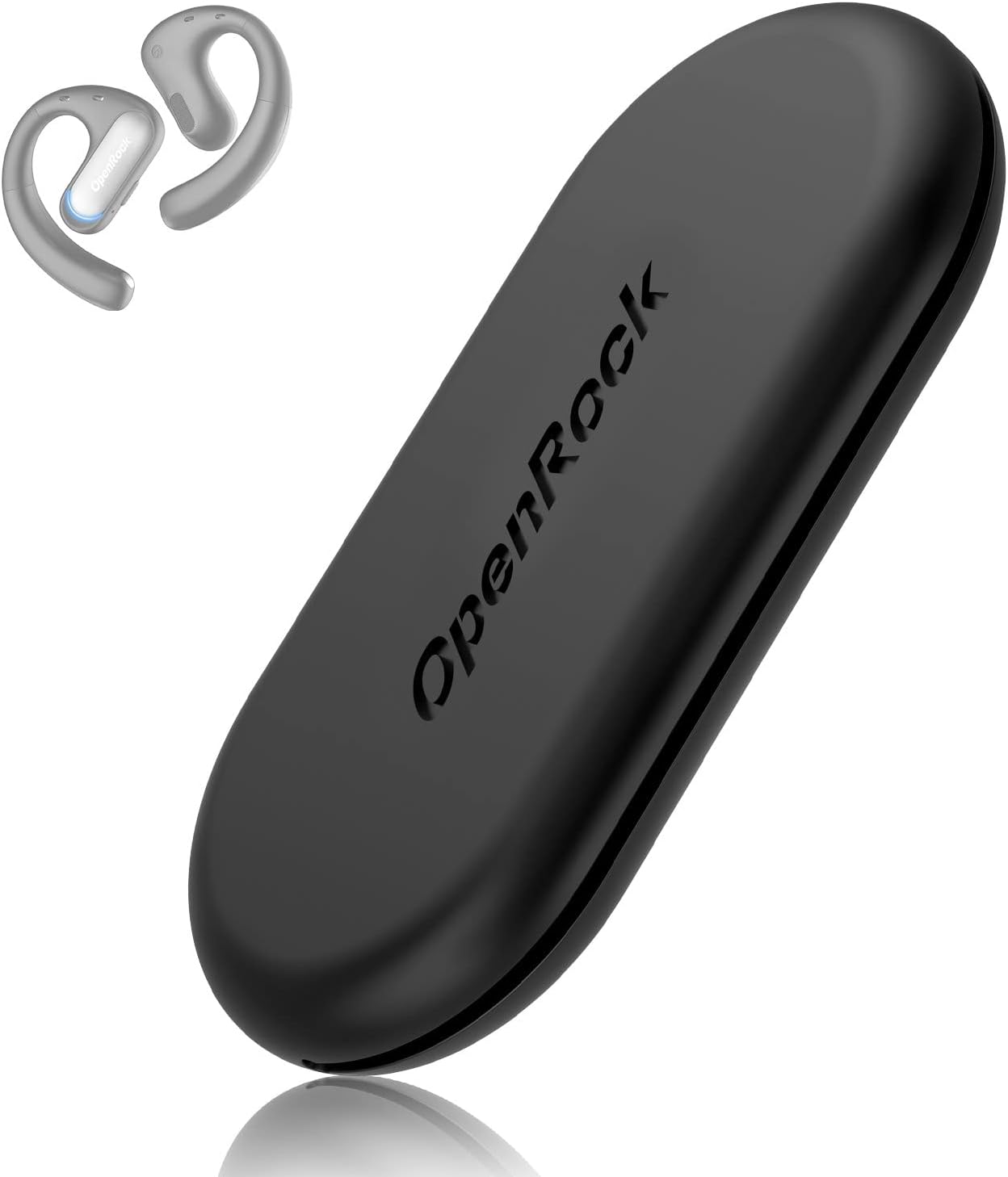 Portable Silicone Case for OpenRock Pro/OpenRock S Headphones (Headphones Not Included) - Black